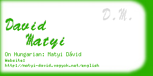 david matyi business card