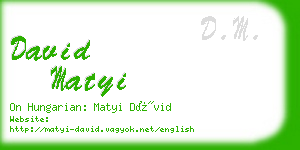 david matyi business card